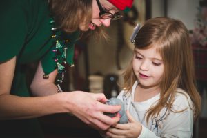 Trying on Santa